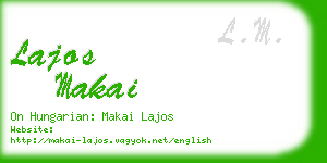 lajos makai business card